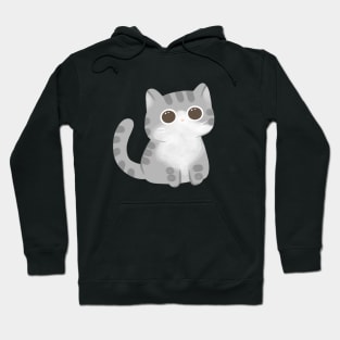 Single brain cell cat Hoodie